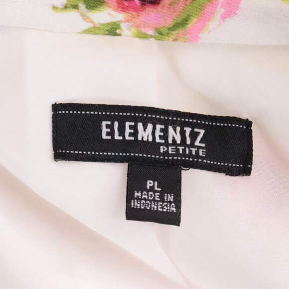 Elementz Women's Petite PL Coloful Floral Office Professional Blazer Jacket - Picture 7 of 9